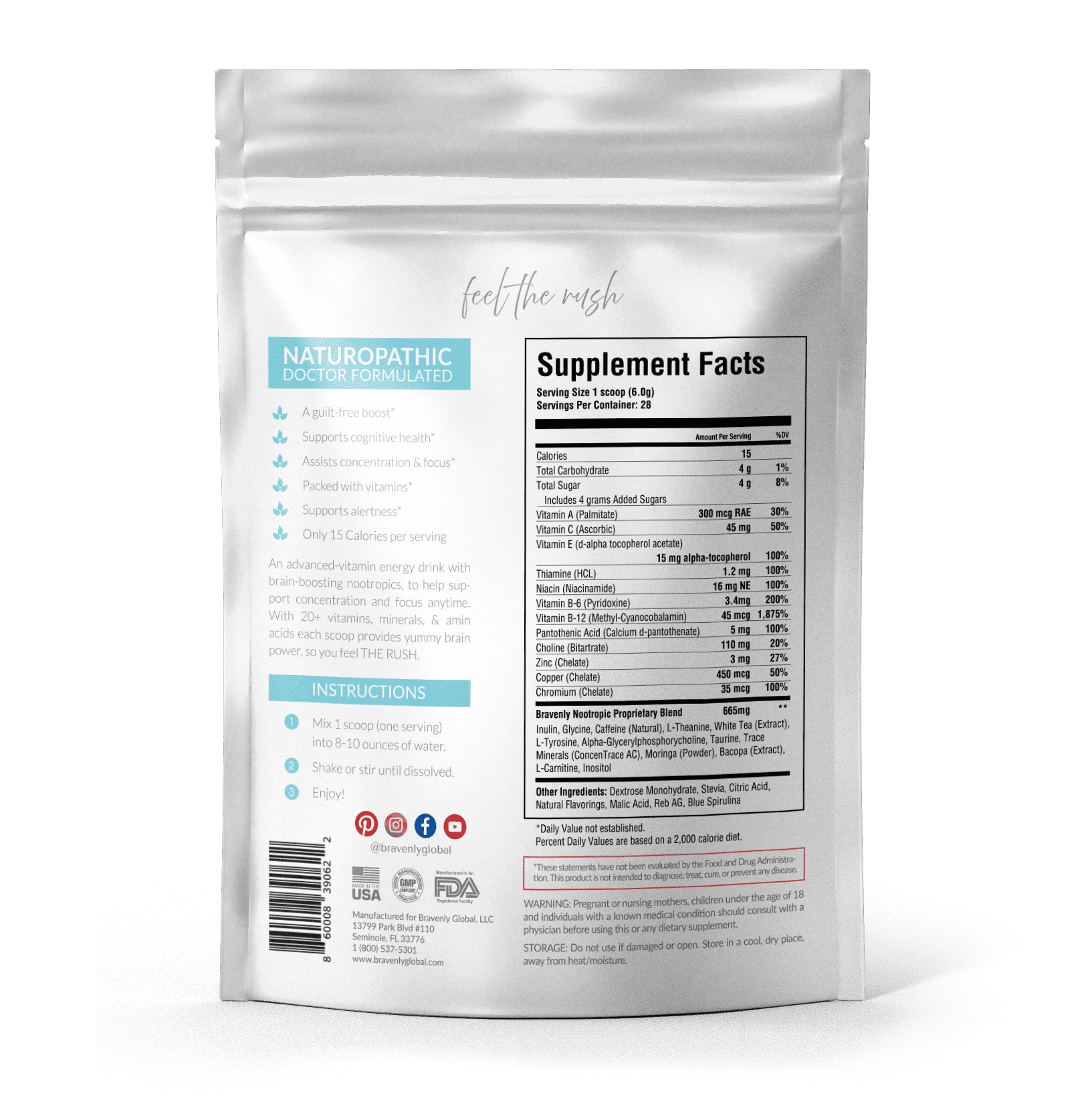 Blue Raspberry Rush BRAVENLY GLOBAL